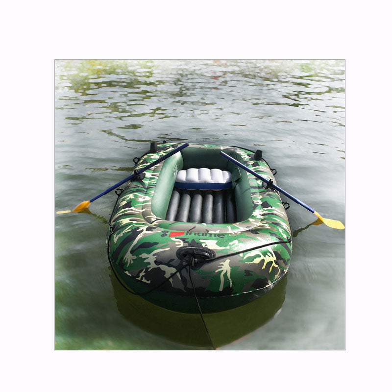 Adventurous Camouflage Inflatable Boat Set - Extreme River Rafting